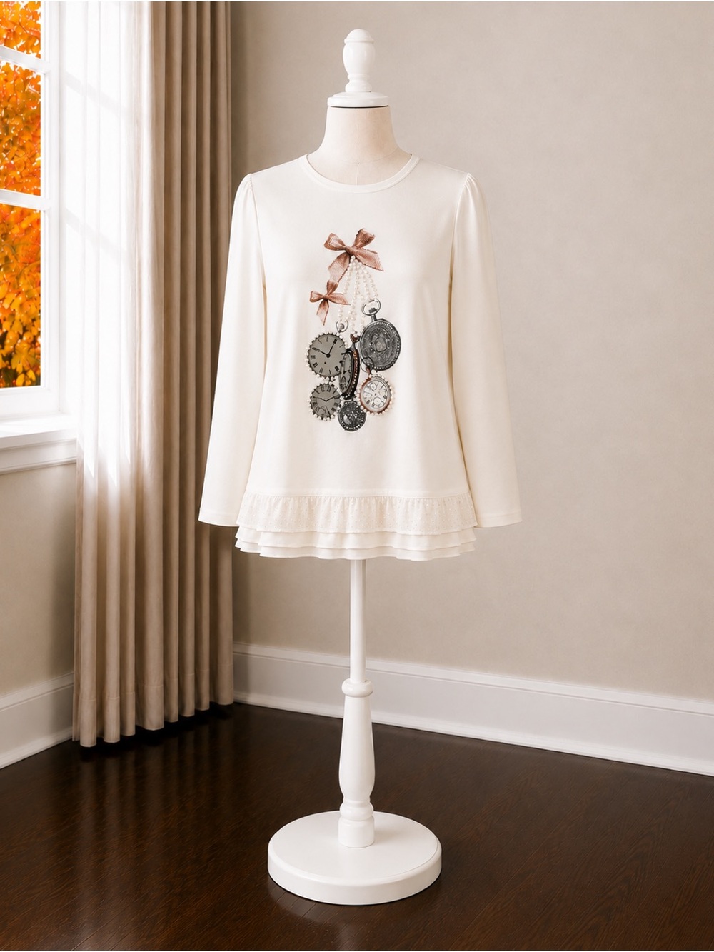 NWT Ivory Pocket Watch Long Sleeve